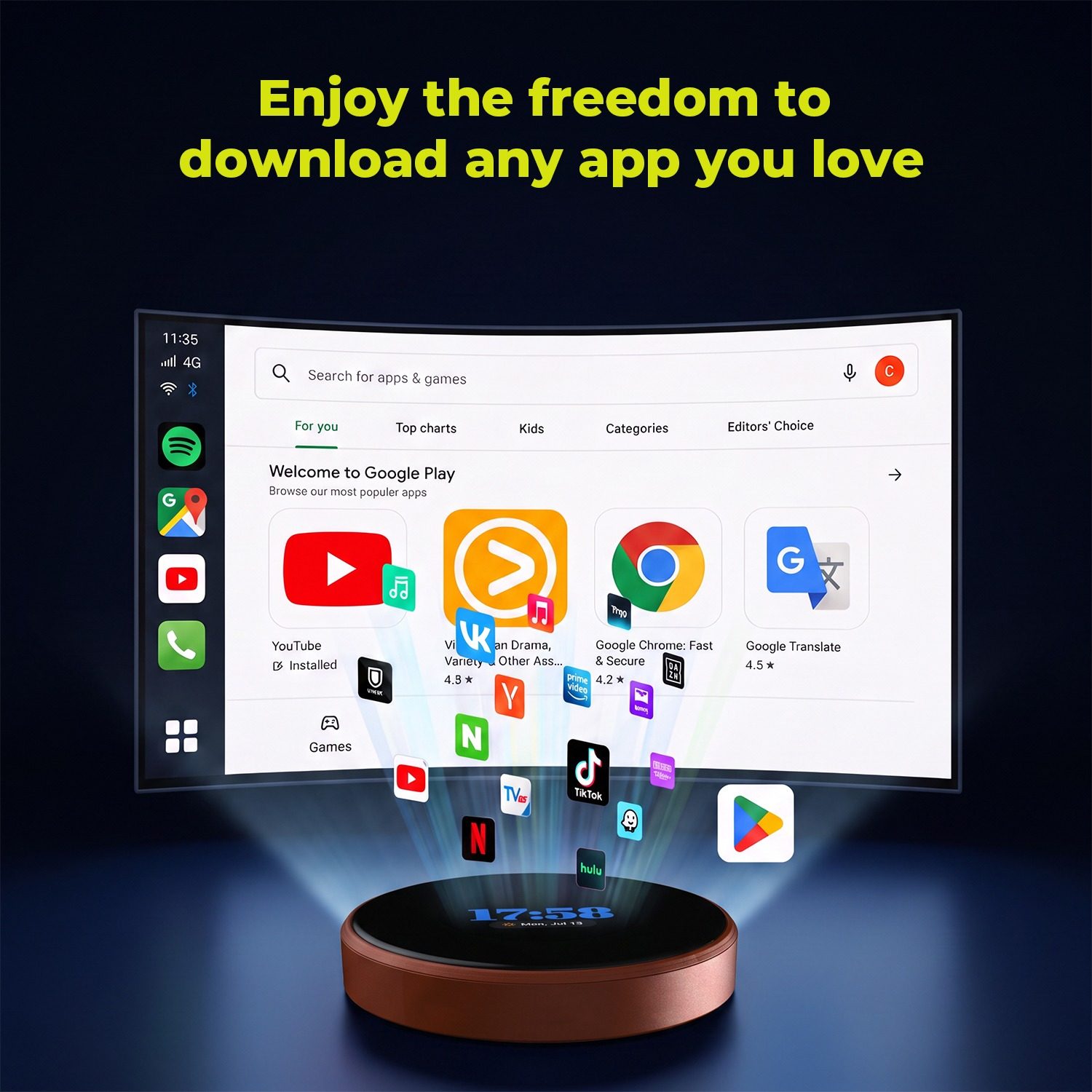 LAMTTO Adapter RC31 CarPlay AI Box Android 15 8+128GB