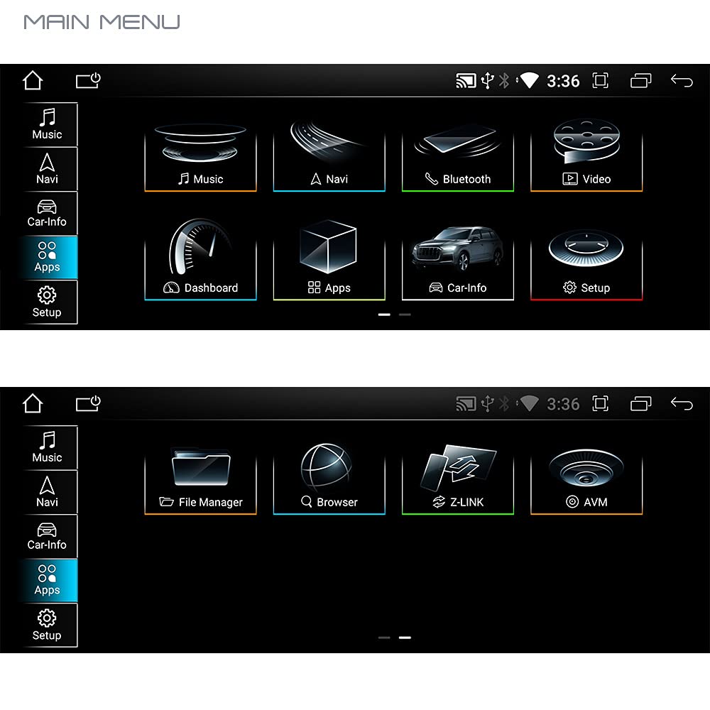TAFFIO Audi A6 MMI 2G High 8,8 Zoll CarPlay-Display Android