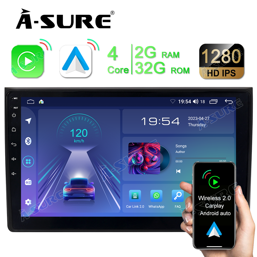 A-Sure GPS Autoradio Audi A4 B6 B7 9 Zoll 2+32GB Android