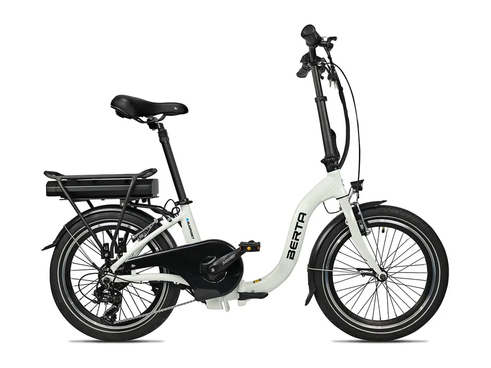Blaupunkt Berta E-Bike Klapprad 6-Gang Cremeweiß 60 km