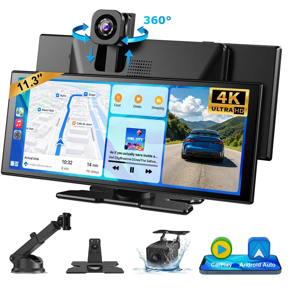 ESSGOO E72 11,3 Zoll CarPlay Display mit 4K Dashcam Standard