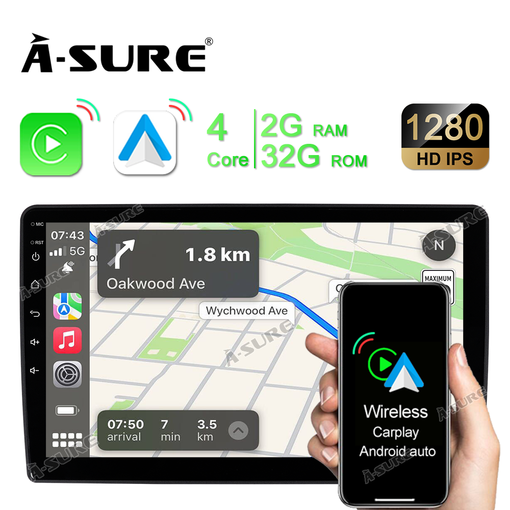 A-Sure GPS Kia Ceed 2006-2009 Autoradio 2+32GB CarPlay