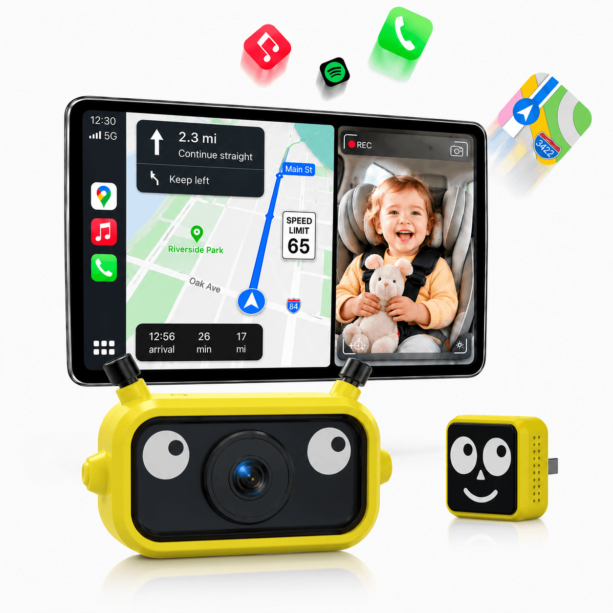 LAMTTO Carplay RC38 Babykamera Auto Wireless-Adapter 1080P