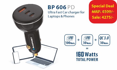 Blaupunkt BP 606 PD Autoladegerät 160W USB-C Laptop