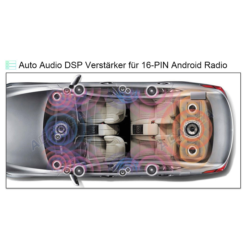 A-Sure Radio Accessories Verstärker 16-Pin Chinch Subwoofer