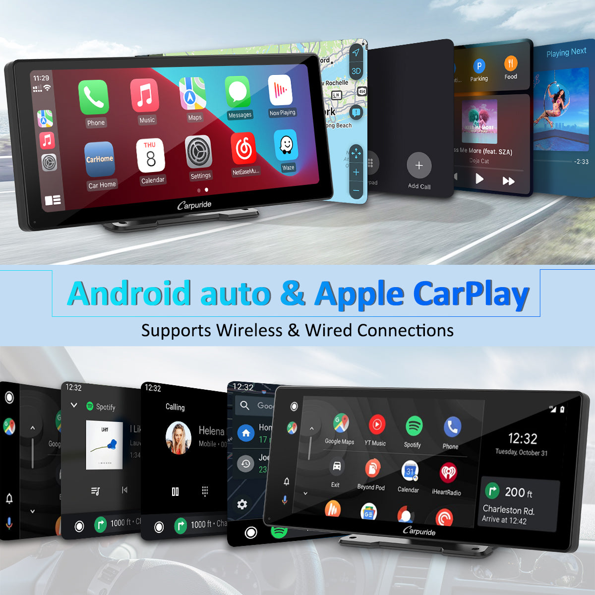 Carpuride W103 Pro CarPlay Display 10,3 Zoll BT