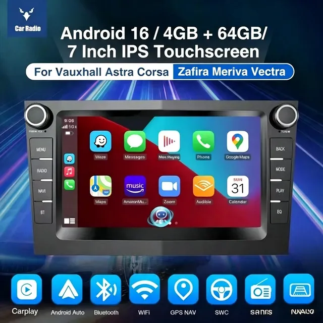 ESSGOO Car Stereo AZ0001 7 Zoll Android Autoradio für Opel