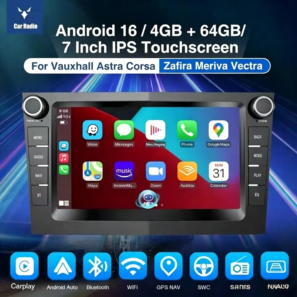 ESSGOO Car Stereo AZ0001 7 Zoll Android Autoradio für Opel