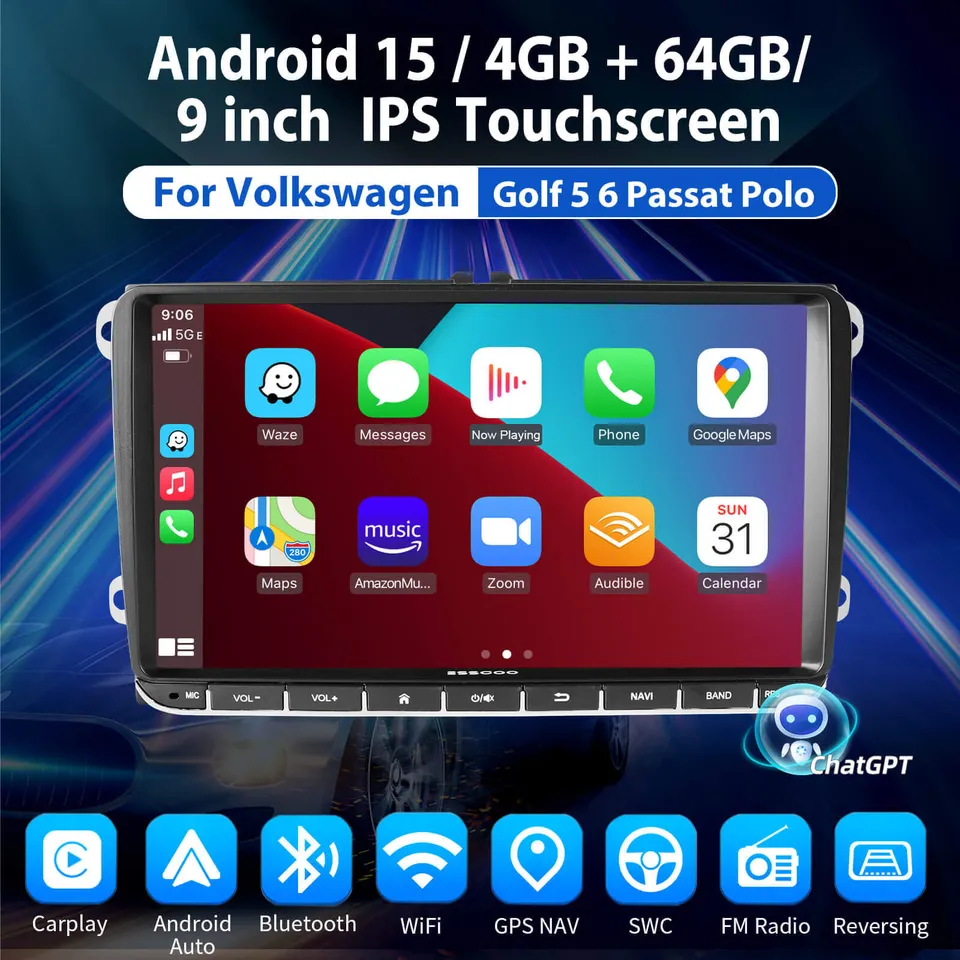 ESSGOO Car Stereo AR9002 Autoradio 9 Zoll für VW