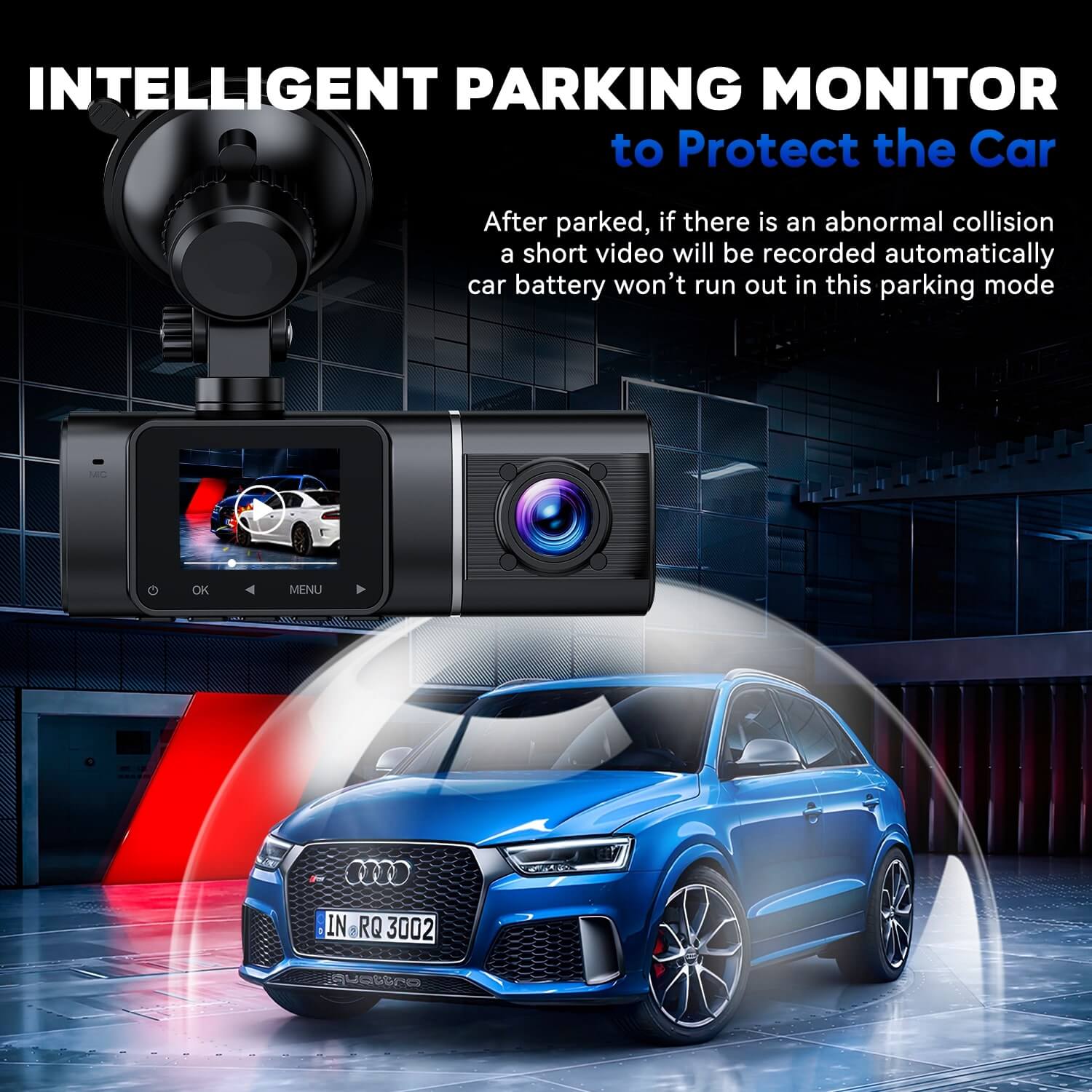 LAMTTO Dash Cam DC17 4K Dashcam Front Innen 64GB