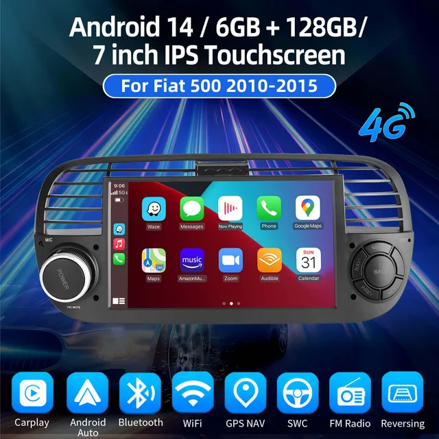 ESSGOO Car Stereo AR7001 Autoradio Fiat 500 Android