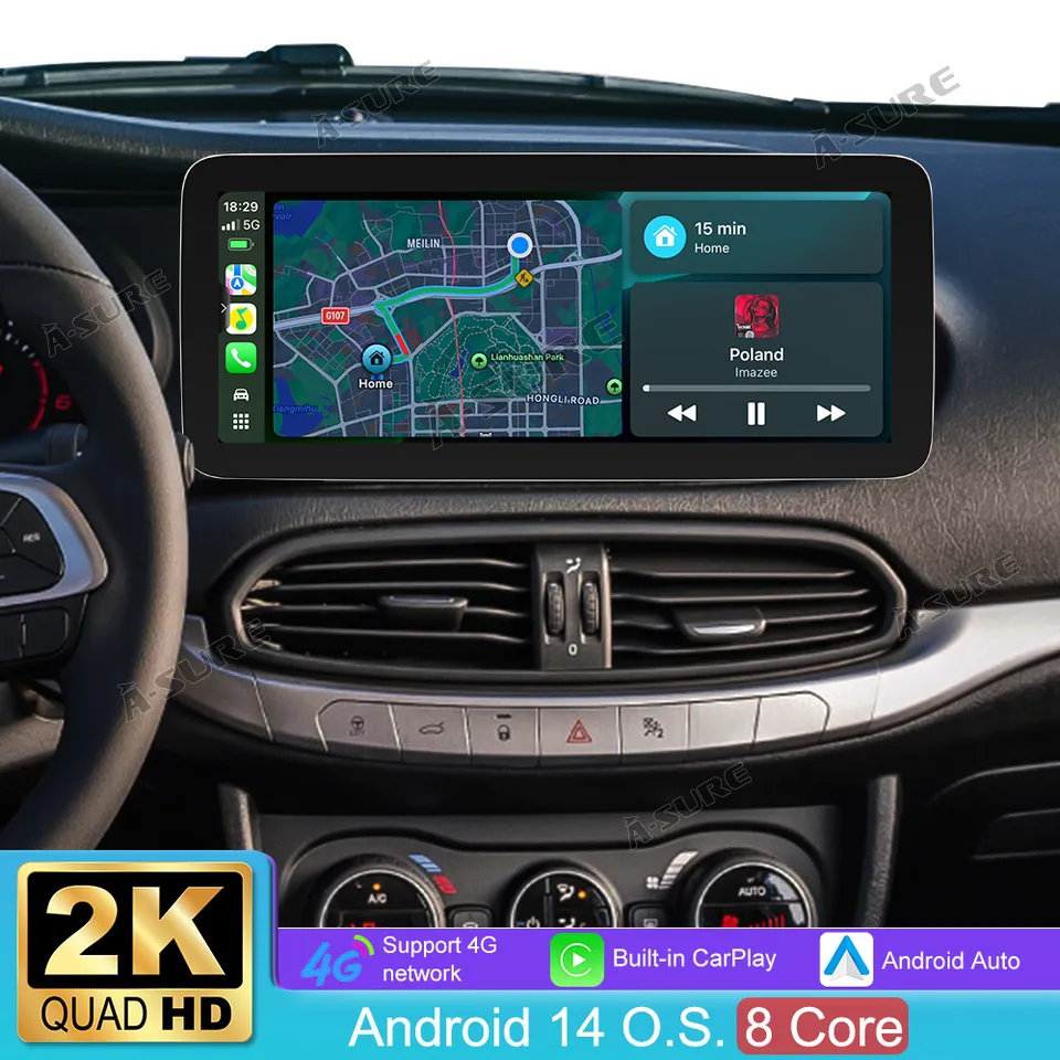 A-Sure GPS Autoradio Fiat Tipo 12,3 Zoll CarPlay