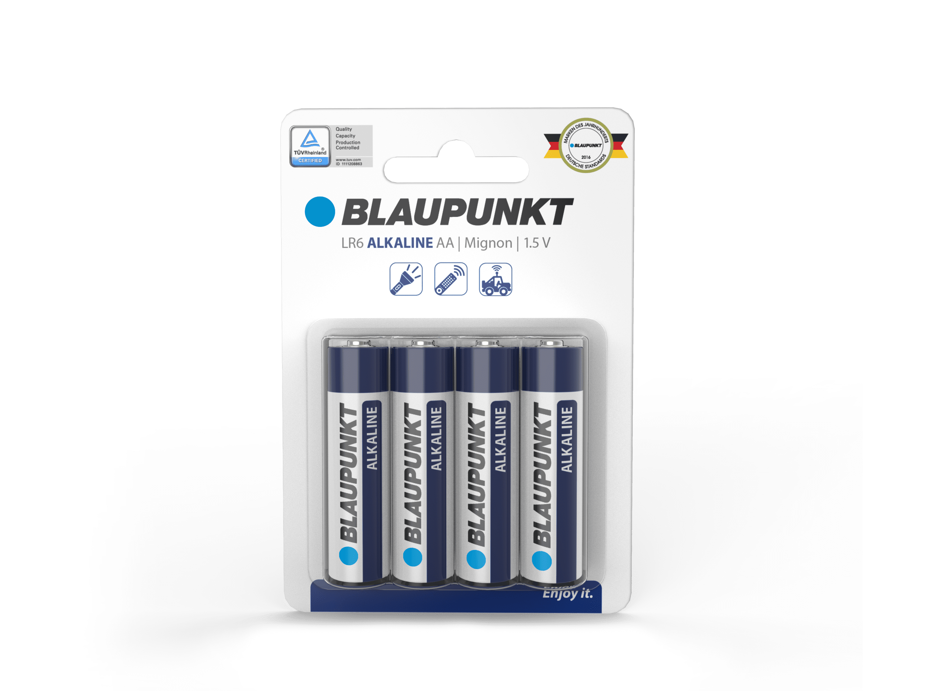 Blaupunkt Batteries LR6 Alkaline AA Mignon Batterien High Power
