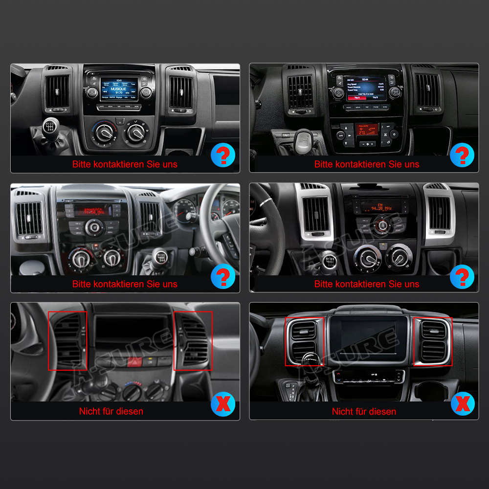 A-Sure GPS 13,1 Zoll 4+64GB Autoradio Ducato Boxer Jumper 2K