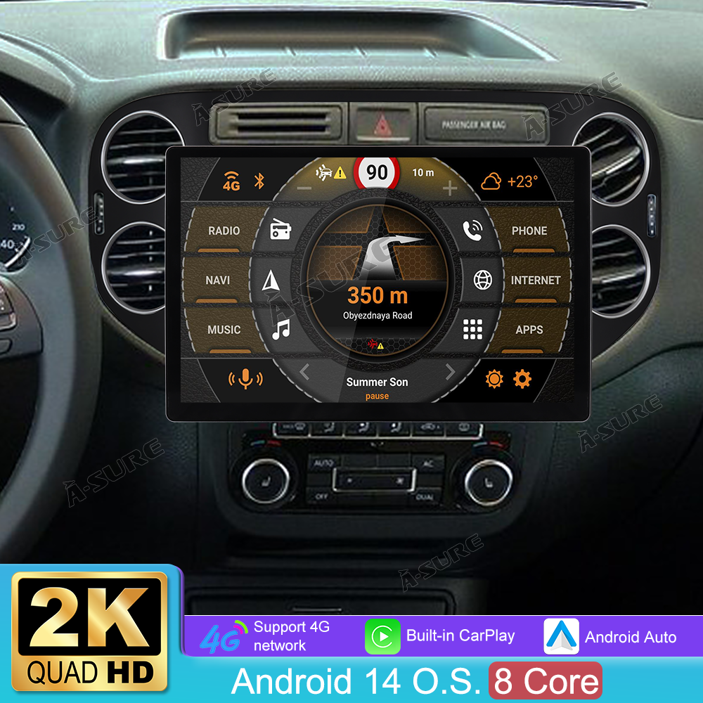 A-Sure 13,1 Zoll 4+64GB Autoradio VW Golf Plus Tiguan 2K