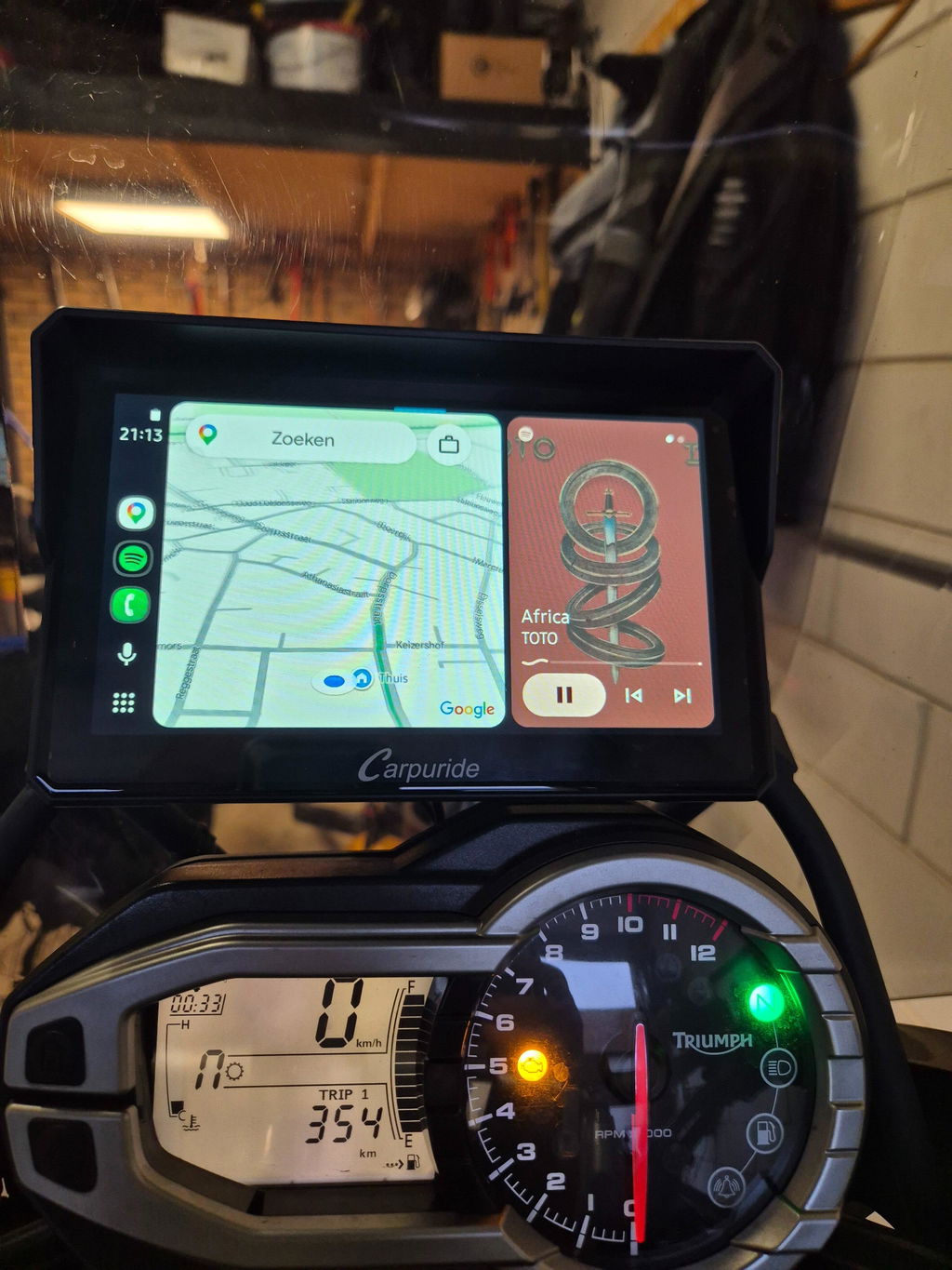Carpuride W702S Pro Motorrad CarPlay-Display 7 Zoll TPMS