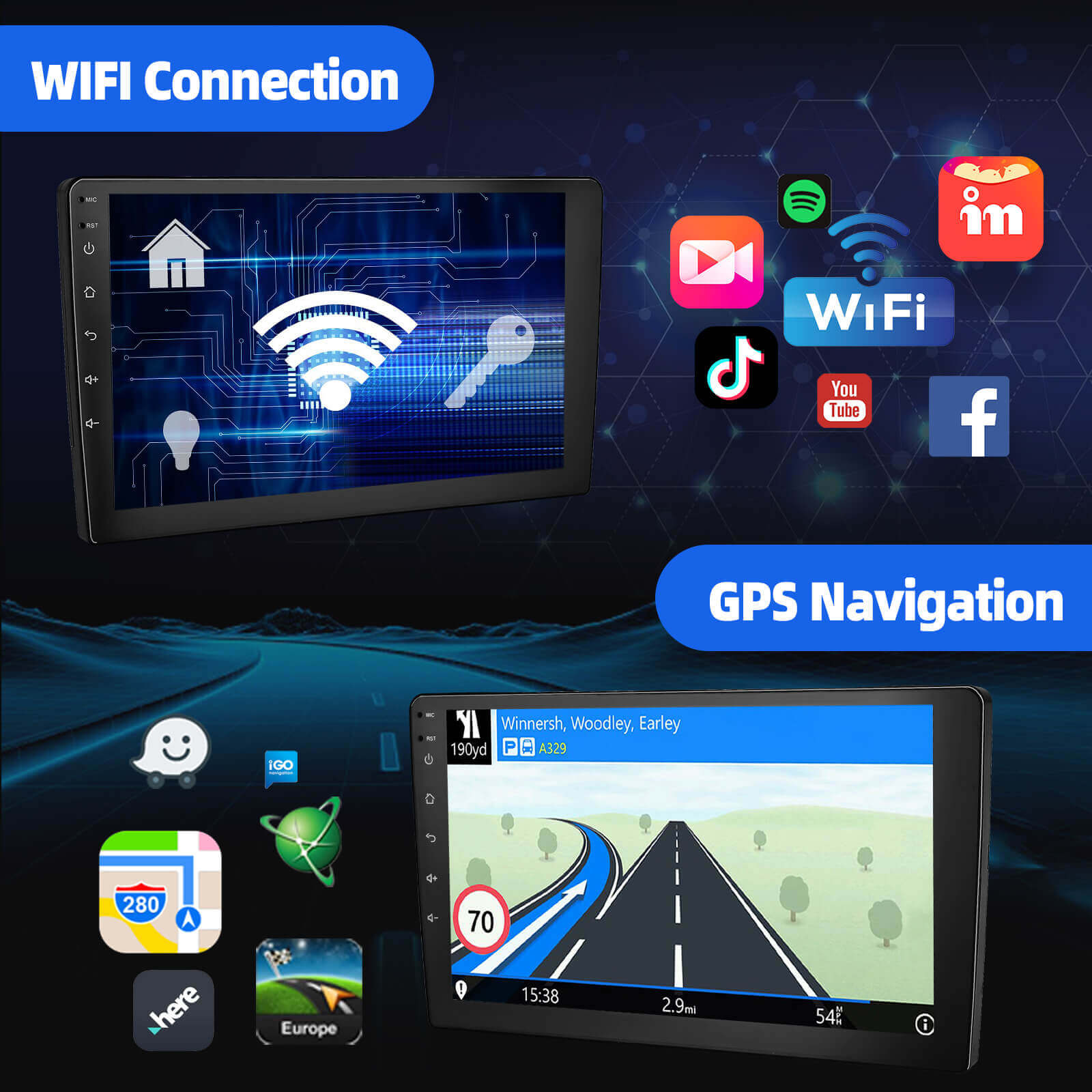 ESSGOO Car Stereo AR9001 Android 14 Autoradio MP5 Video