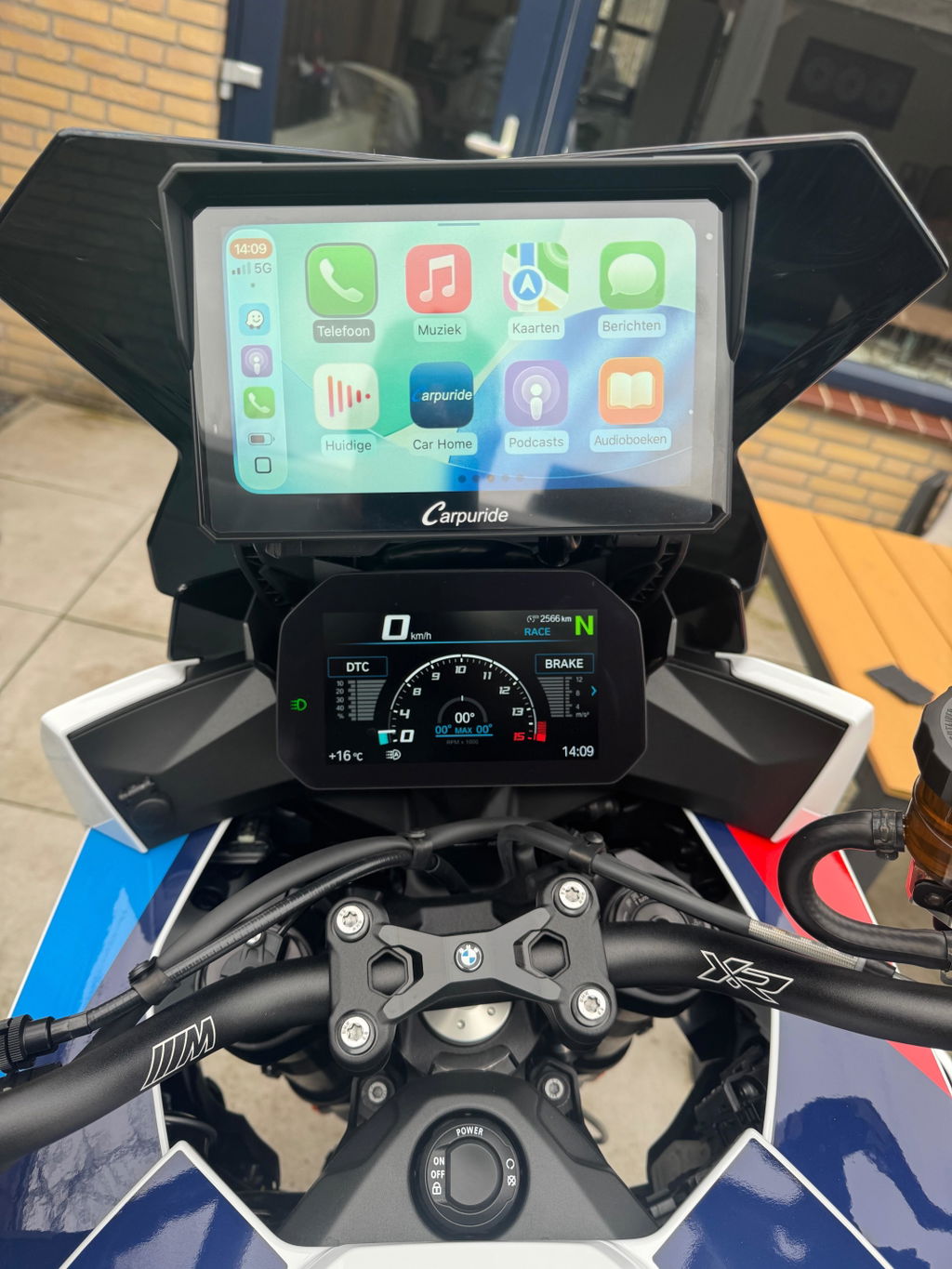 Carpuride W702B Pro Motorrad Display 7 Zoll IP67