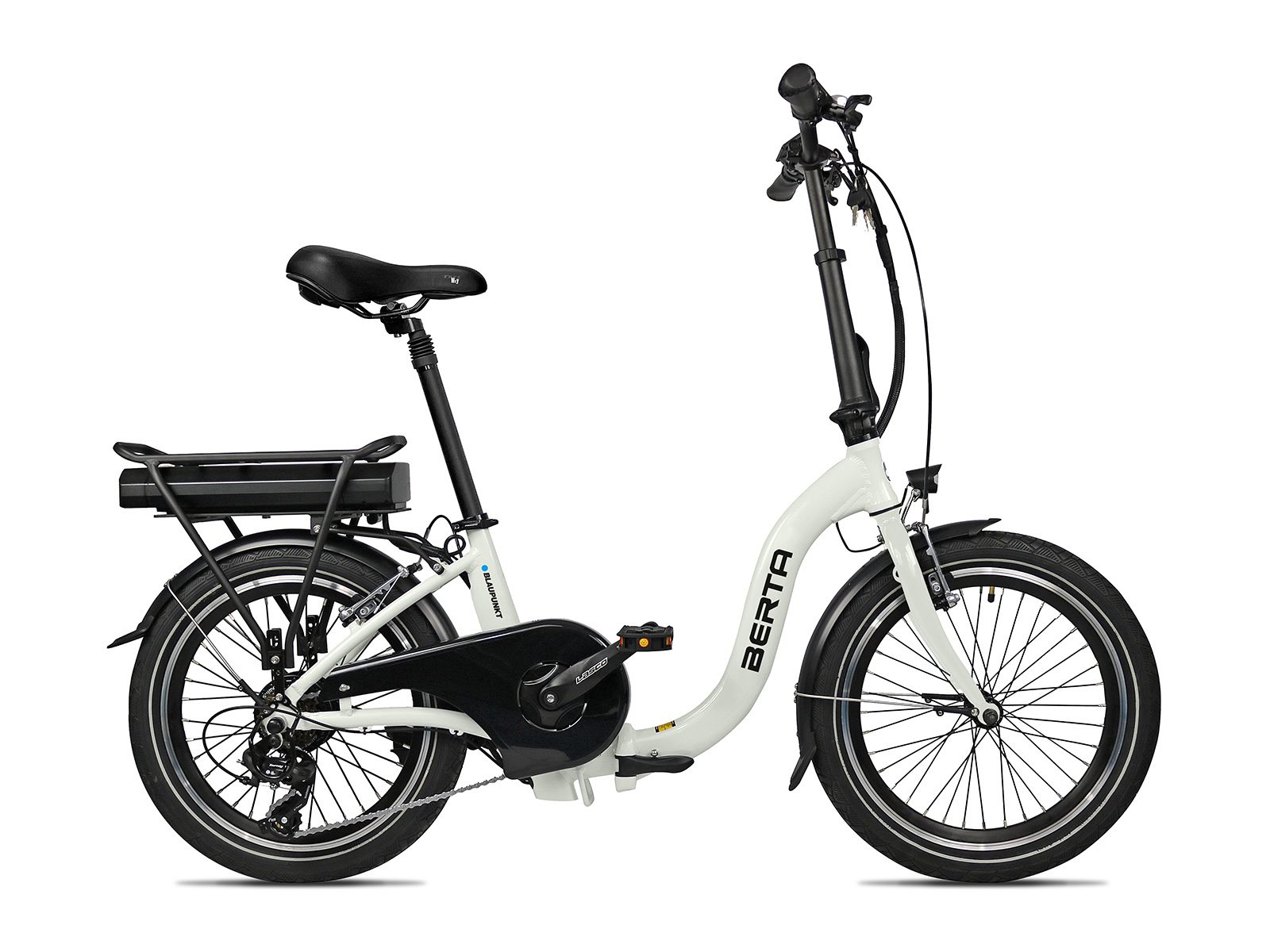 Blaupunkt Berta E-Bike Klapprad 6-Gang Cremeweiß 60 km