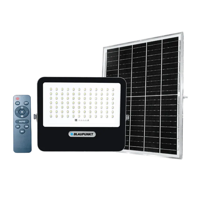 Blaupunkt Callen Solar Flutlicht 100W Tageslicht Aluminium