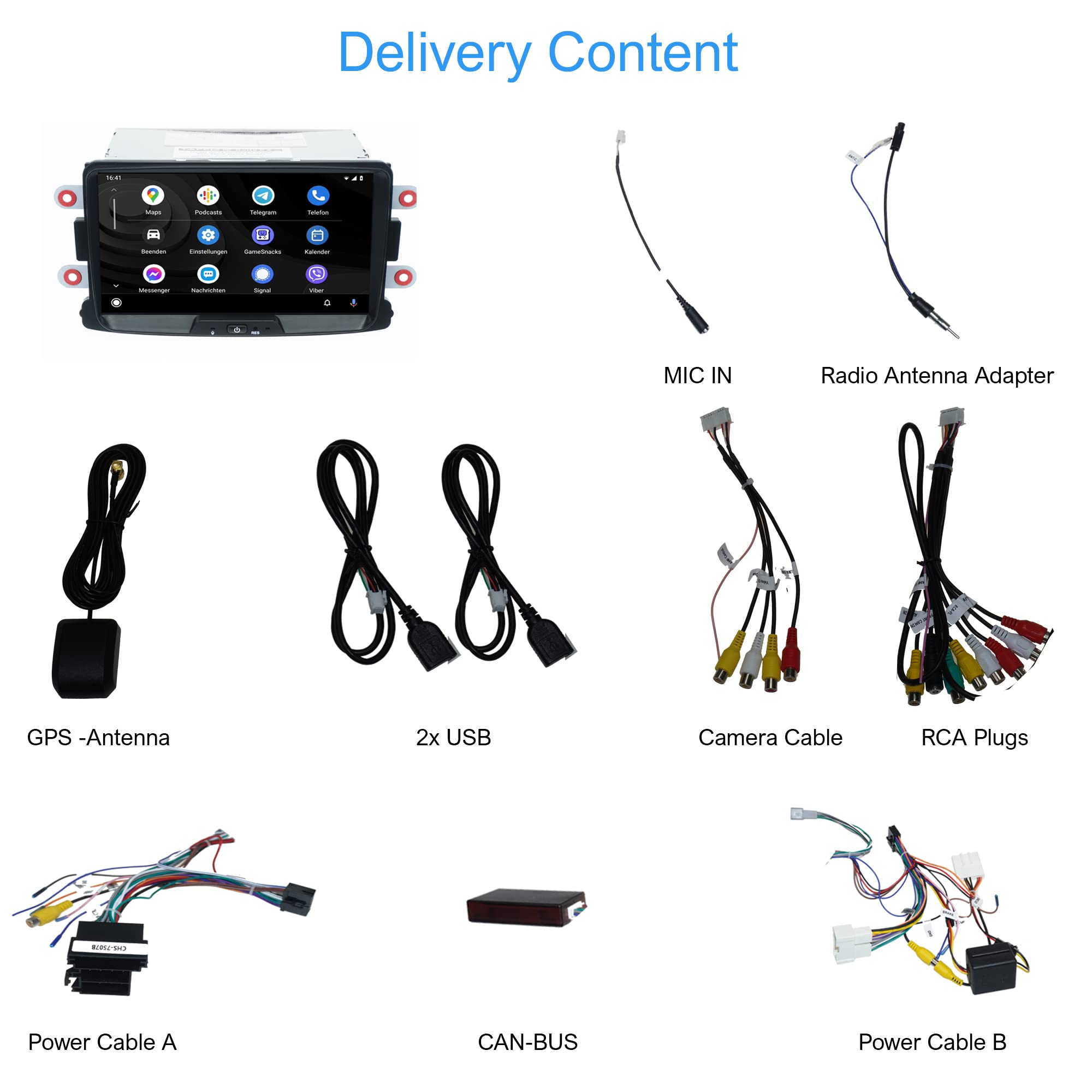 TAFFIO Duster Sandero Captur Autoradio 8" Android CarPlay