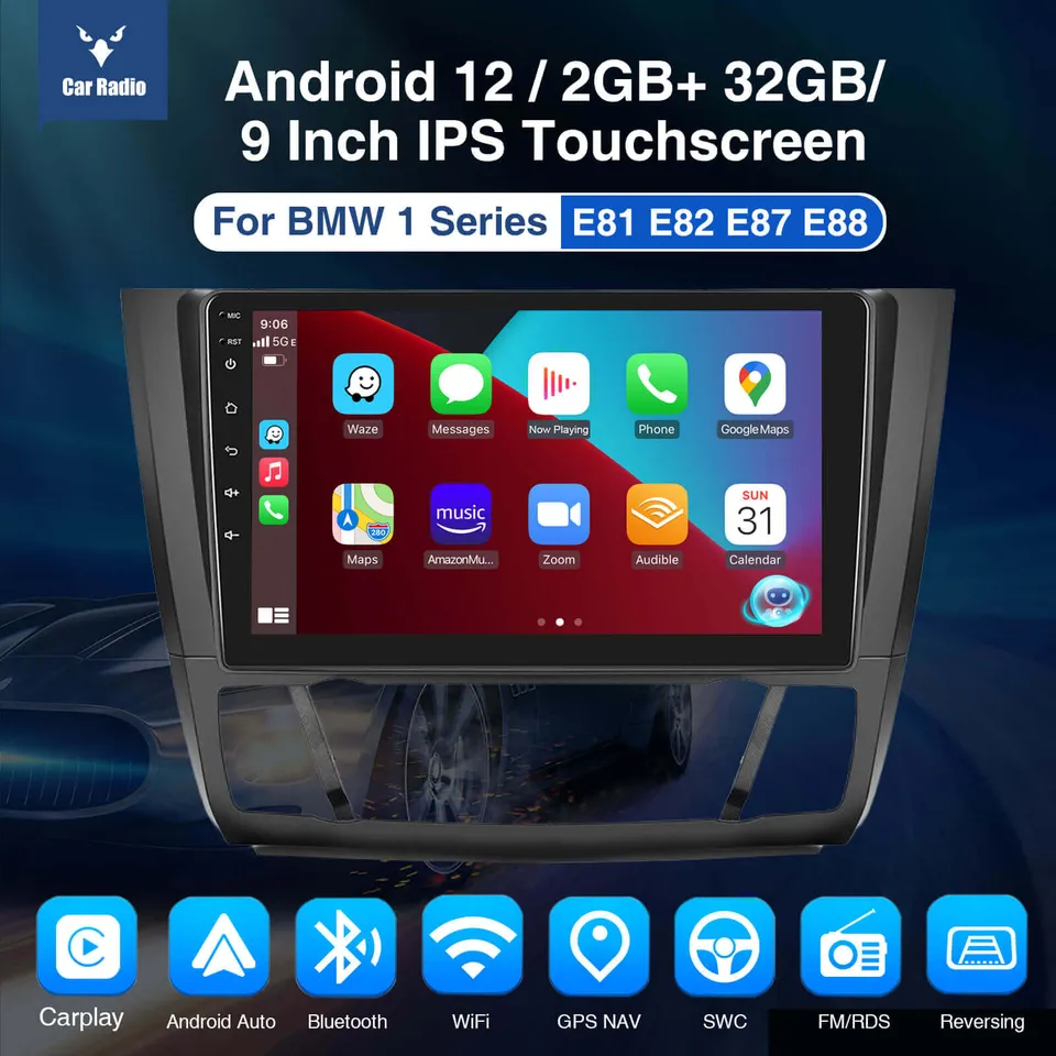 ESSGOO Car Stereo BMW 1er 9-Zoll Autoradio CarPlay Standard