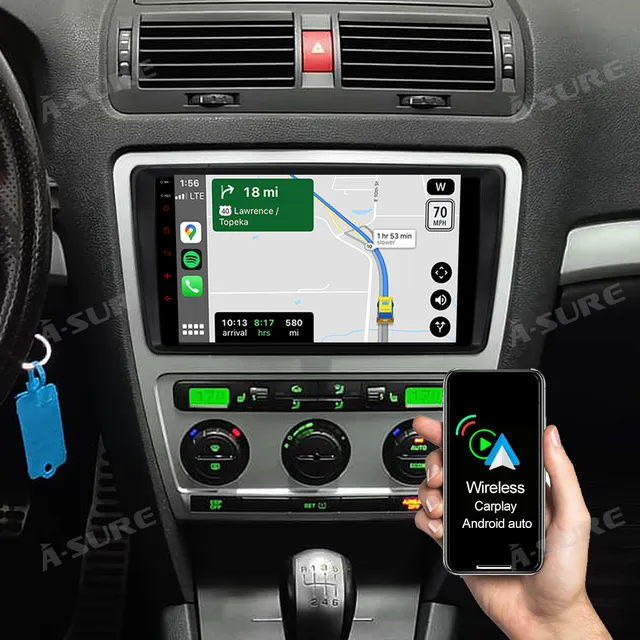 A-Sure GPS 9 Zoll Android 11 Autoradio Octavia Yeti 2+32GB