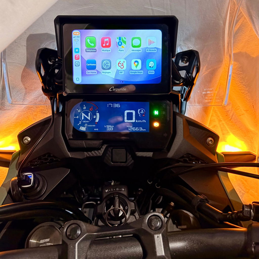 Carpuride W702 Motorrad Display CarPlay IP67 Dual Bluetooth
