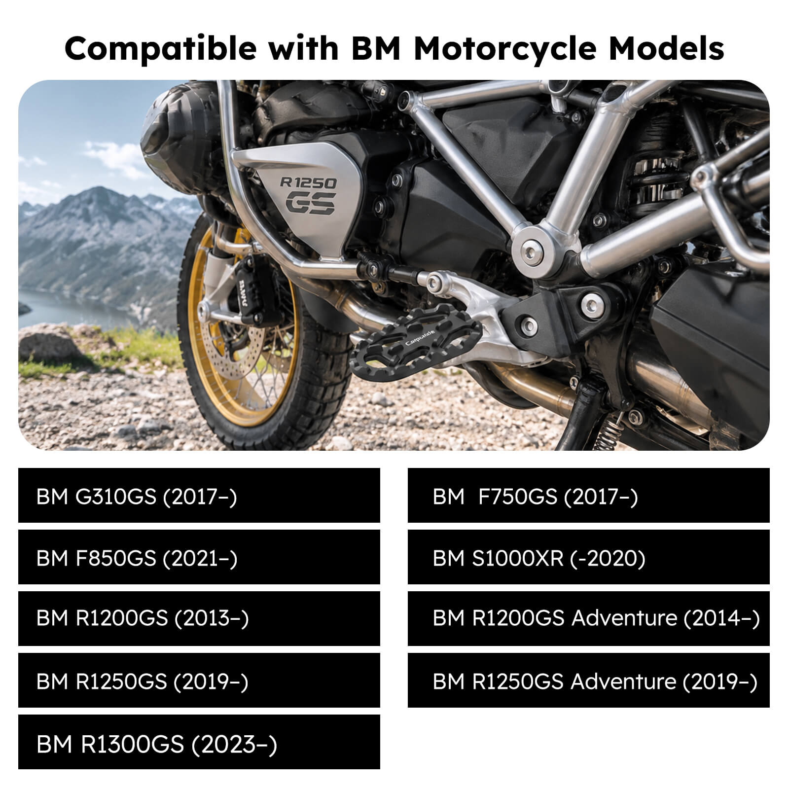 Carpuride CPJT-001 Fußrasten BMW GS passgenau