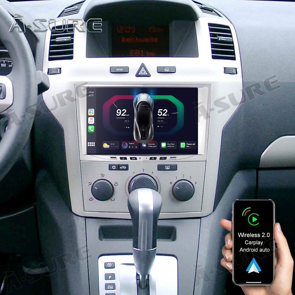 A-Sure GPS Opel Astra H Autoradio 8 Zoll 2+32GB CarPlay