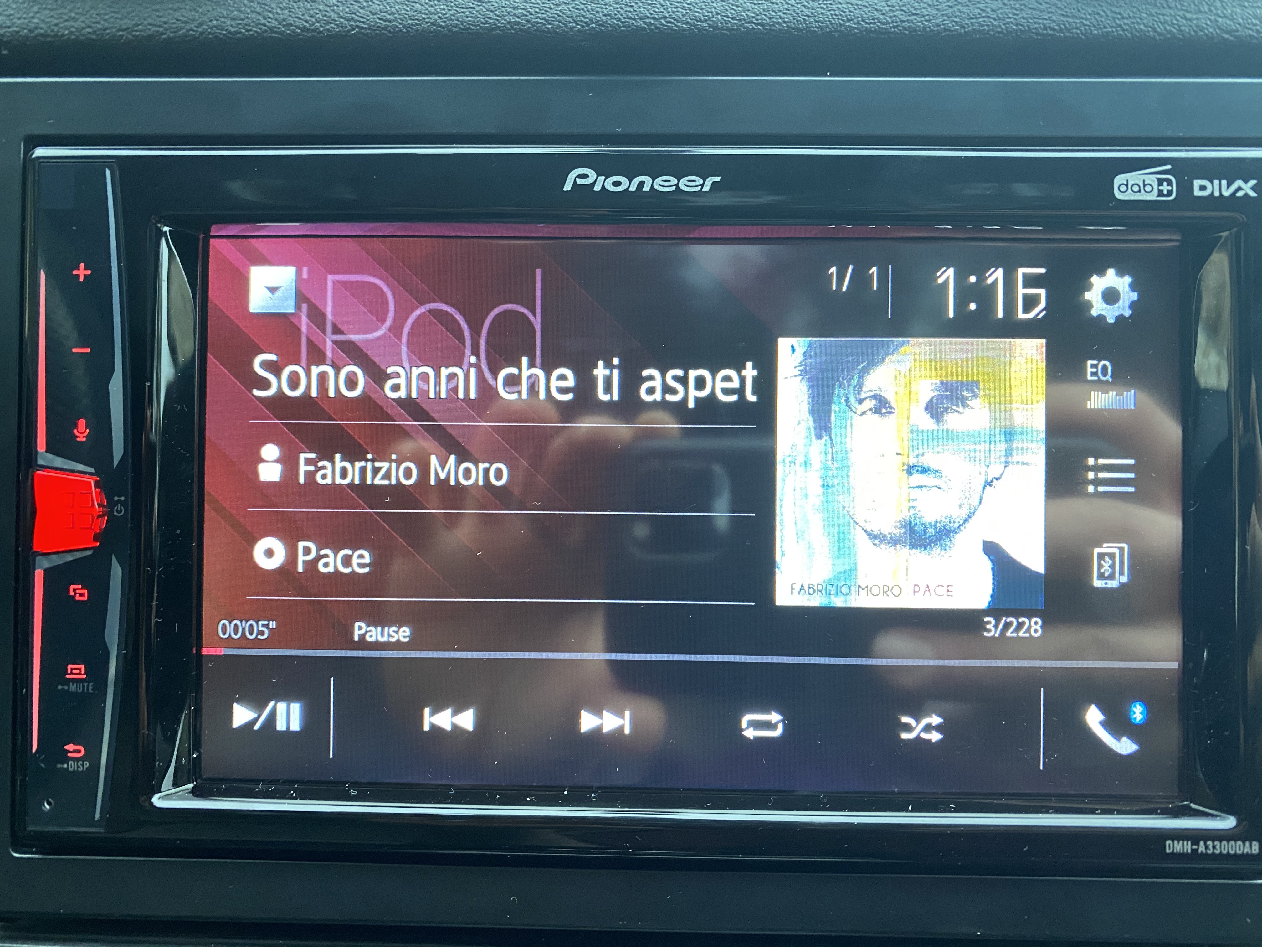 Pioneer DMH-A3300DAB 2-DIN Autoradio 6,2" Single DAB+
