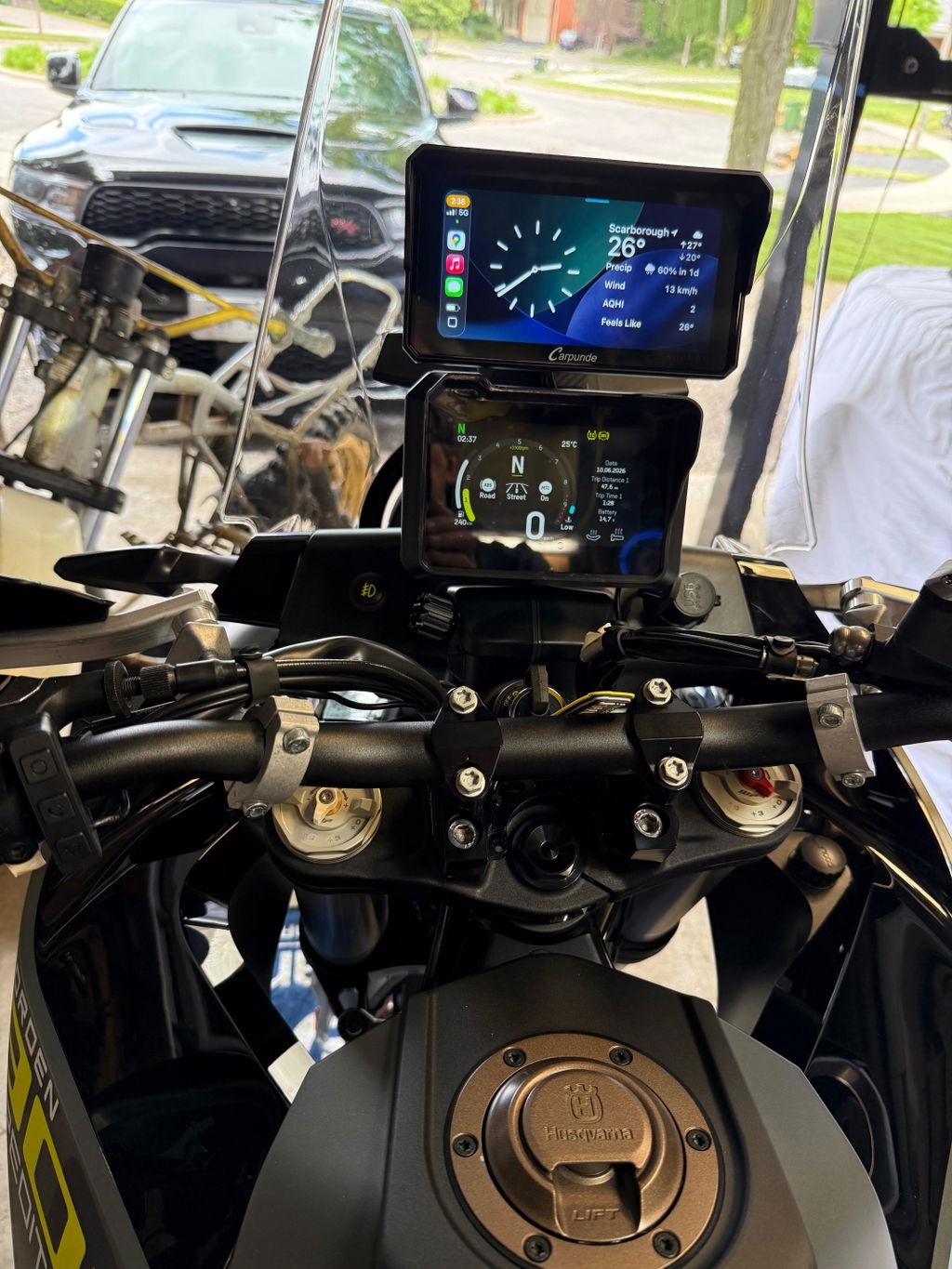 Carpuride W602S Pro CarPlay-Display 6 Zoll Motorrad ohne TPMS