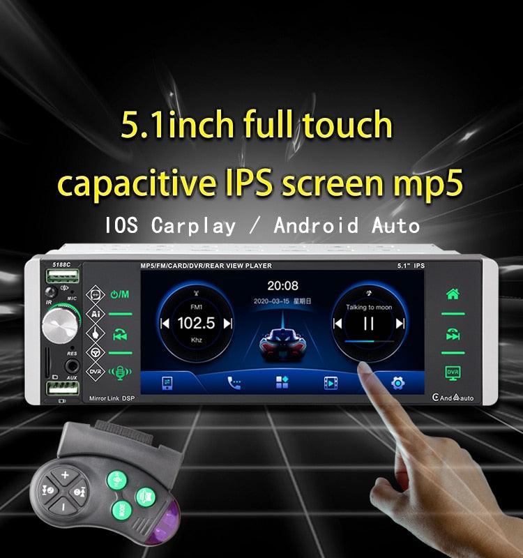 ESSGOO Car Stereo 1 DIN CarPlay Autoradio 5,1 Zoll Standard