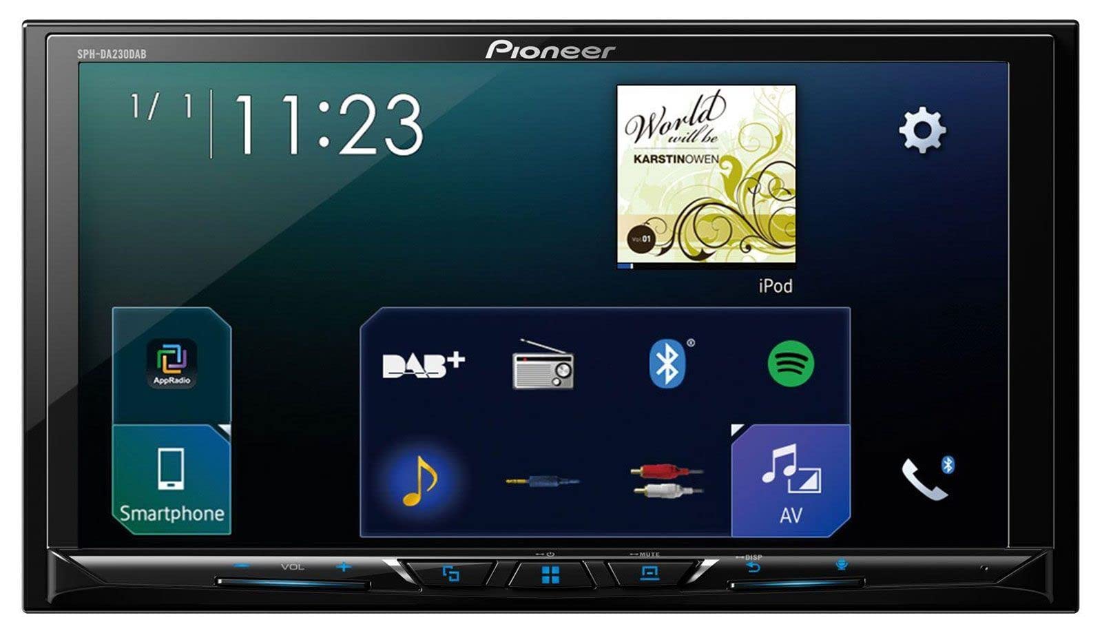 Pioneer SPH-DA230DAB 2-DIN Autoradio mit CarPlay, DAB+ inkl. Antenne