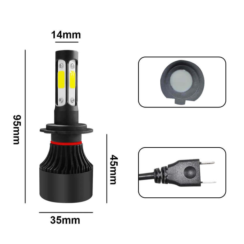ESSGOO Auto Head Light S2 LED-Scheinwerfer H4 6000K 60W Canbus