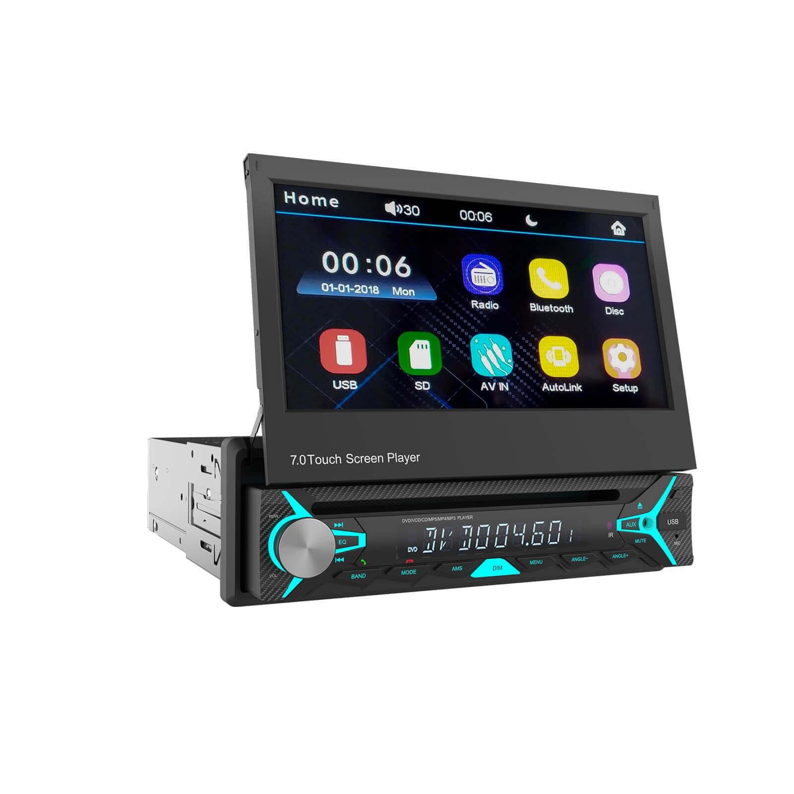 ESSGOO Car Stereo FS7003 1-DIN Autoradio 7 Zoll CarPlay