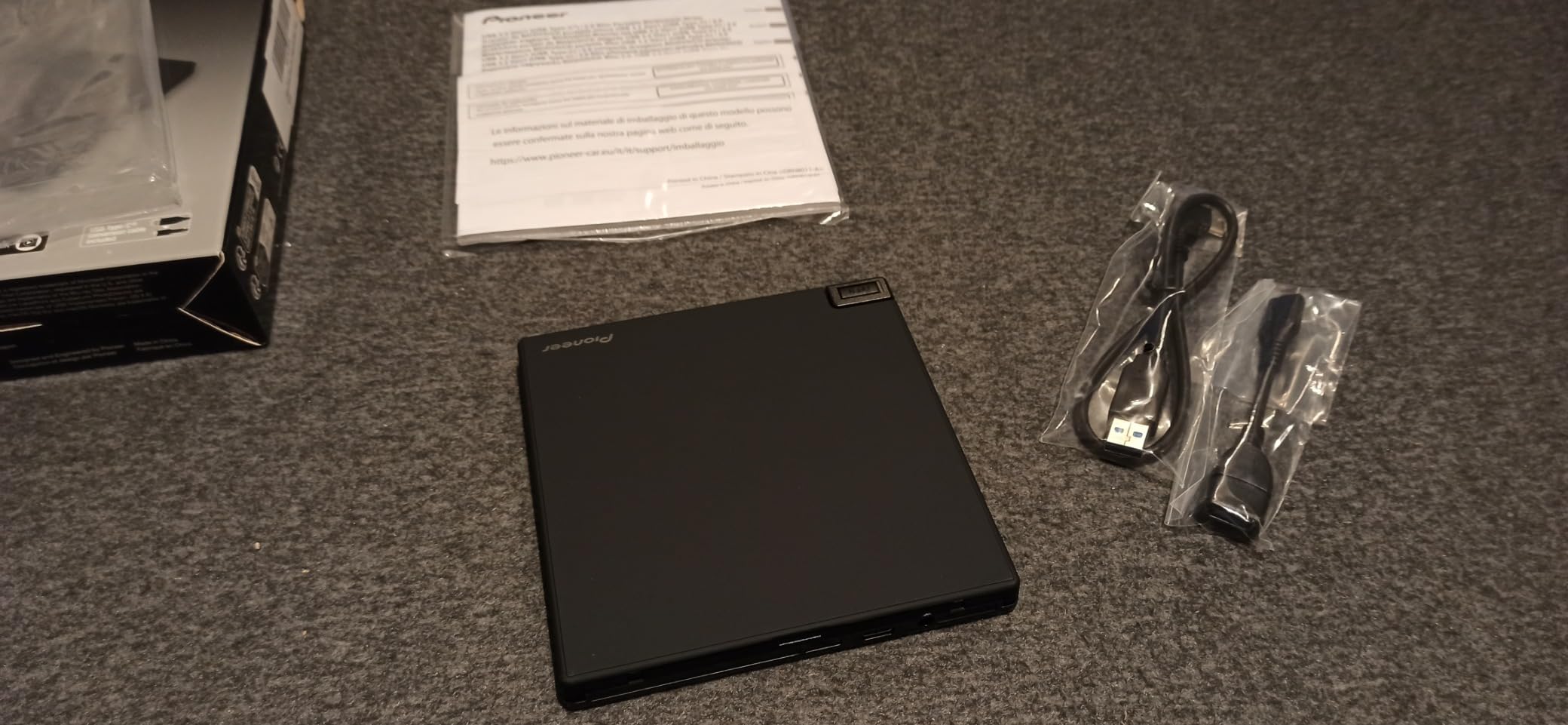 Pioneer BDR-XD08EMB-S Blu-ray Brenner USB-C extern