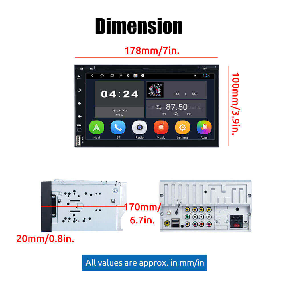 ESSGOO Car Stereo Android 10 Doppel-DIN Autoradio DAB+ DVD