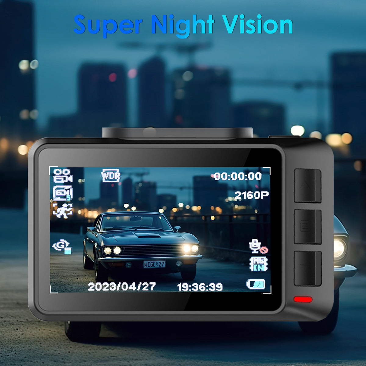 Carpuride Accessories T8 Dashcam 4K UHD 2,45-Zoll IPS