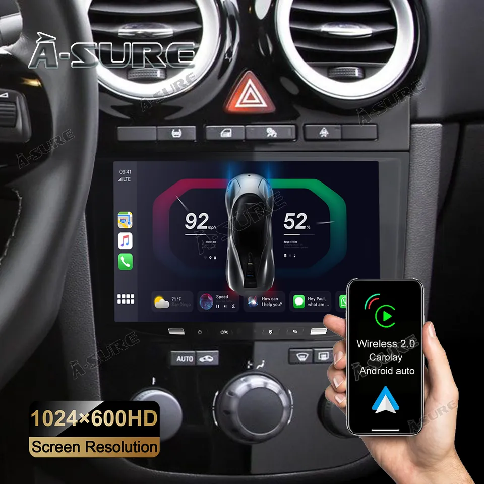 A-Sure GPS Opel Astra H Autoradio 2+32GB CarPlay 8 Zoll