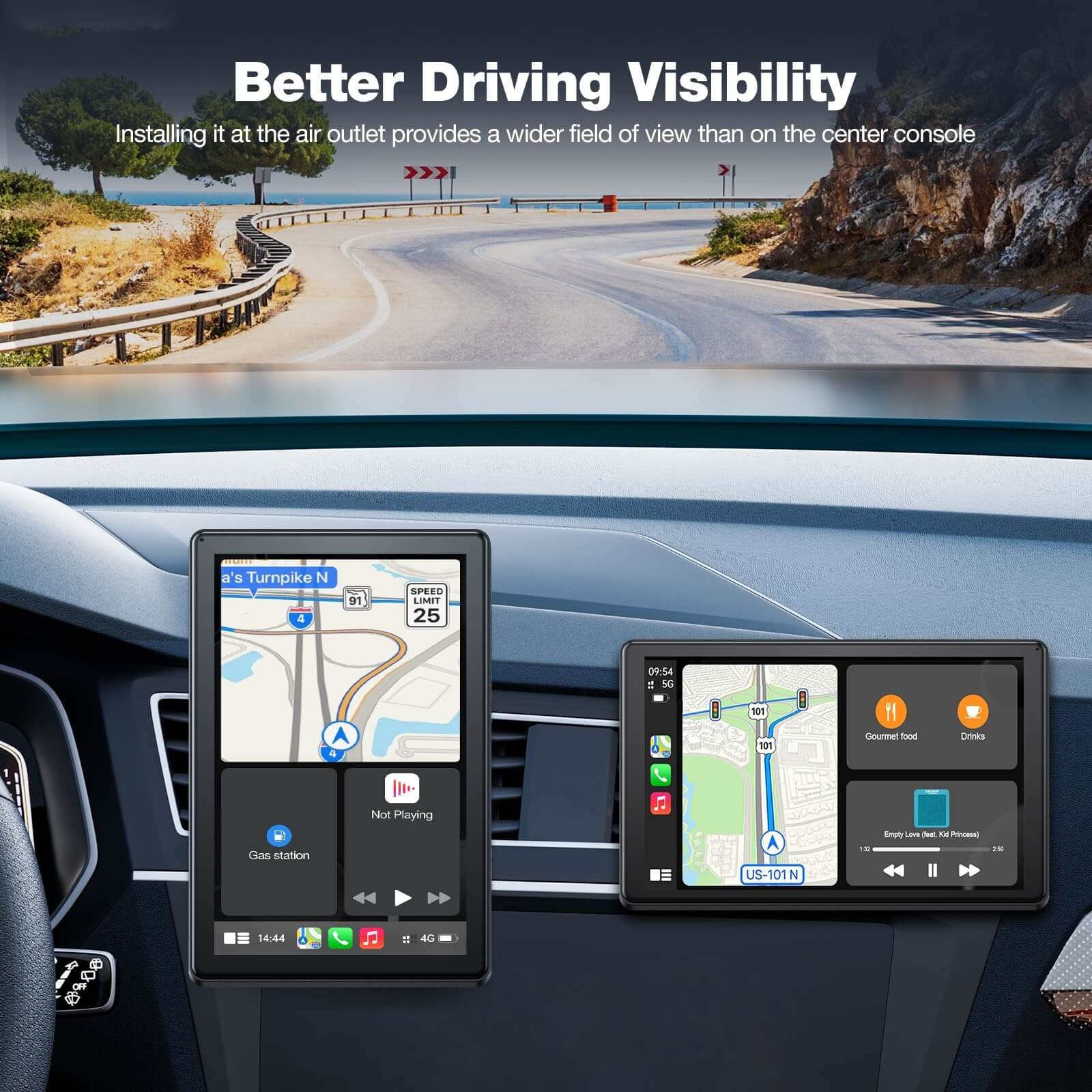 LAMTTO Carplay RC18 7 Zoll CarPlay-Display 1PACK Hochkant