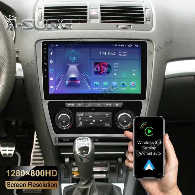 A-Sure GPS Autoradio für Skoda Octavia II 10 Zoll 2+32GB