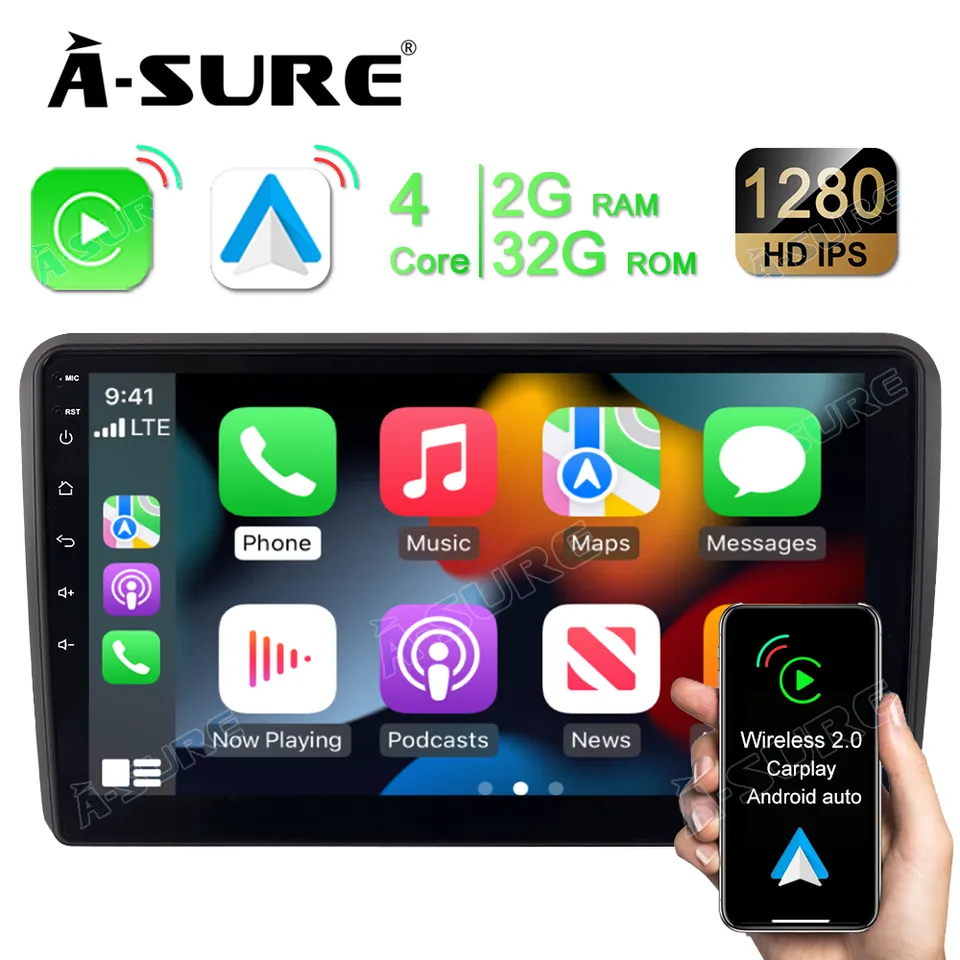 A-Sure GPS car radios Autoradio 2+32GB Audi A3 S3 RS3 8P
