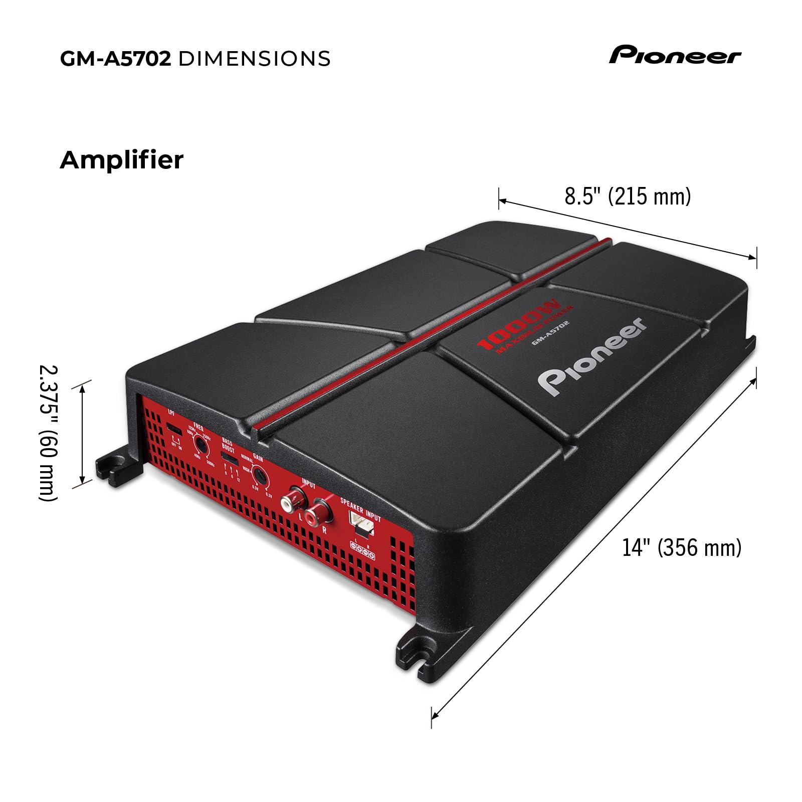 Pioneer GM-A5702 Auto Verstärker 2-Kanal 1000W Bass-Boost