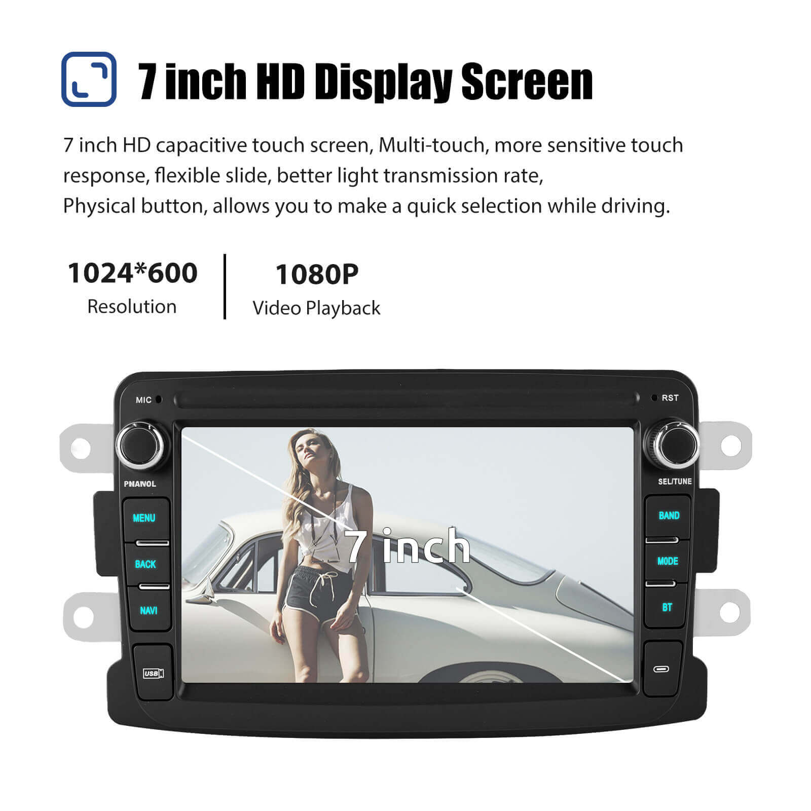 ESSGOO Car Stereo AR7001 7 Zoll Android Autoradio Renault Dacia