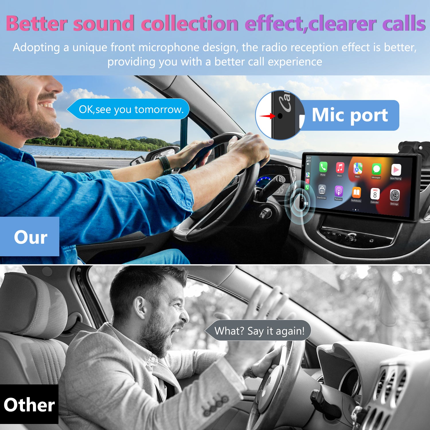 Carpuride W903 9,3 Zoll CarPlay Display Dual Dashcam DVR FM AUX