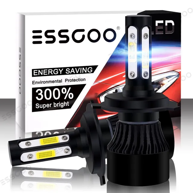 ESSGOO Auto Head Light S2 LED-Scheinwerfer H4 6000K 60W Canbus