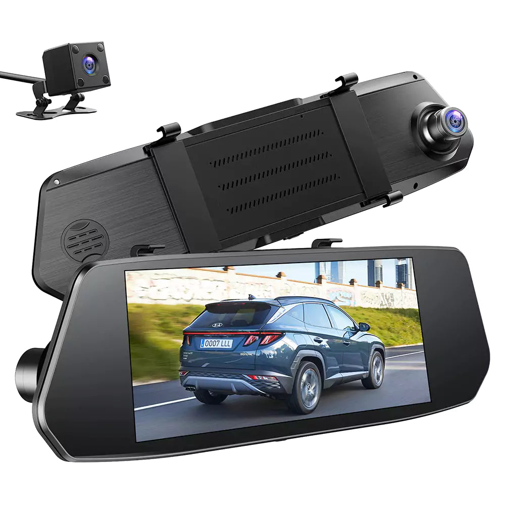 LAMTTO Dash Cam CE35A Spiegel 7 Zoll Touch Front+Heck 1080P