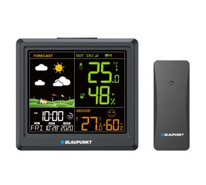 Blaupunkt WS25BK Wetterstation Funk Temperatur Luftfeuchte