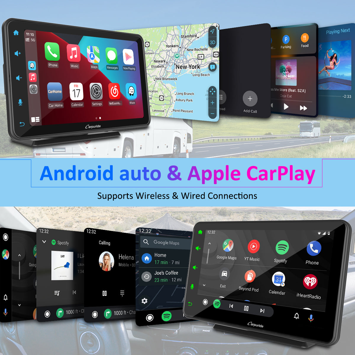 Carpuride Car Smart Stereo W707 Display 7 Zoll Bluetooth